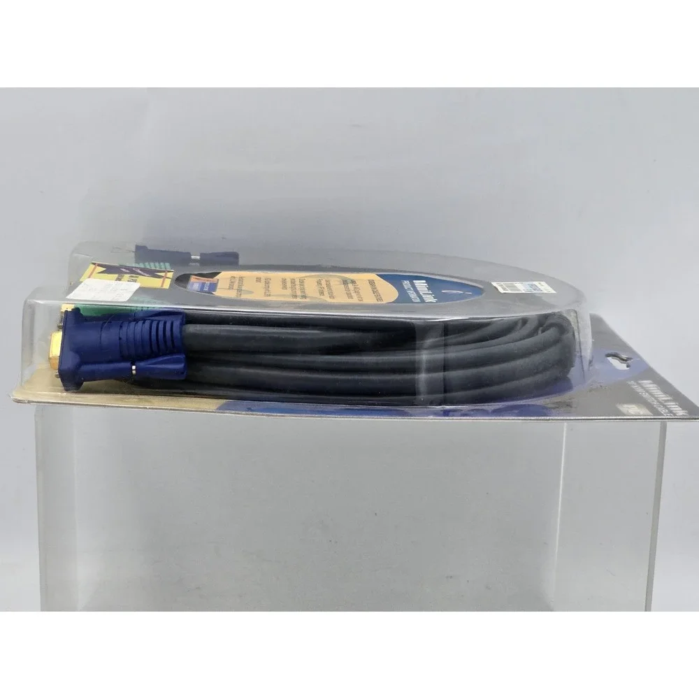 Premium KVM Cable 10FT Video VGA PS2 Male to Female - NOS‎ - USA Ship